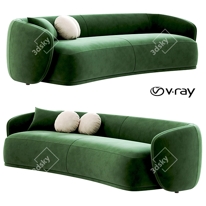 Modern Elegance RENE Sofa Set 3D model image 4