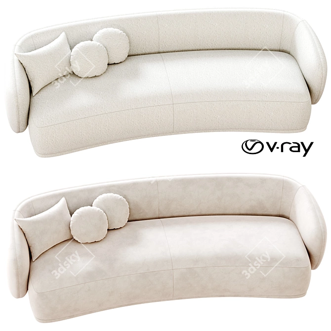 Modern Elegance RENE Sofa Set 3D model image 5