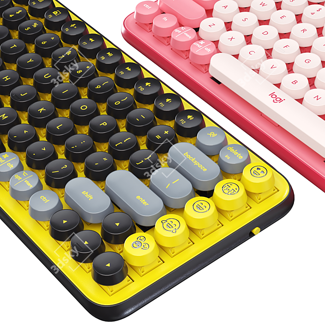 Logitech POP Keys Set: 3D-Ready 3D model image 4