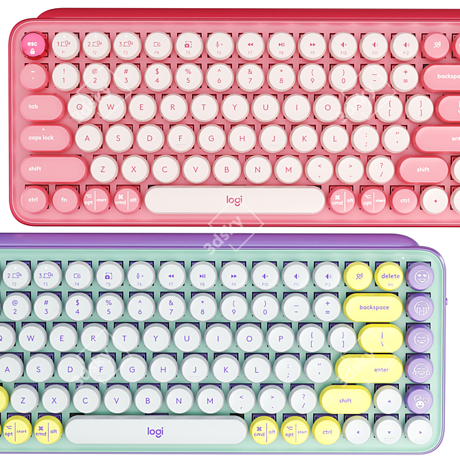 Logitech POP Keys Set: 3D-Ready 3D model image 6