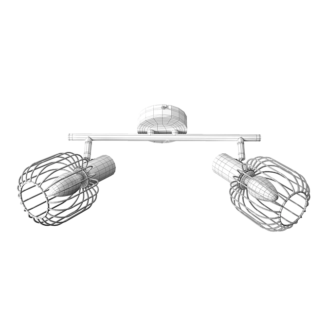 Akin Industrial Spot Light in Brown 3D model image 2