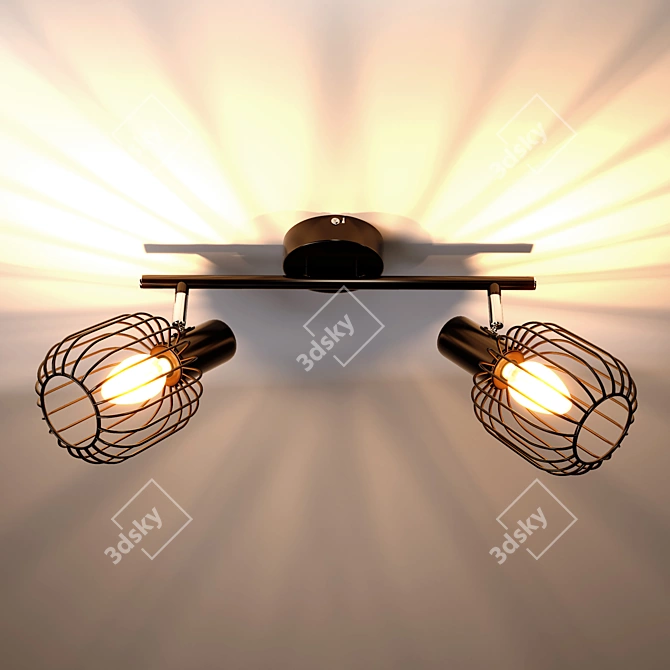 Akin Industrial Spot Light in Brown 3D model image 3