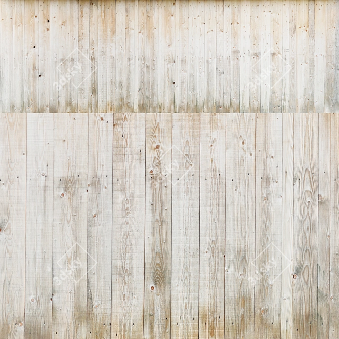 Vintage Board Wall Texture 3D model image 4