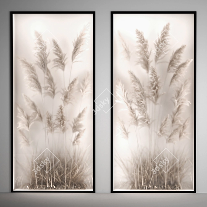 Nature-Inspired Eco Dry Flower Art 3D model image 1