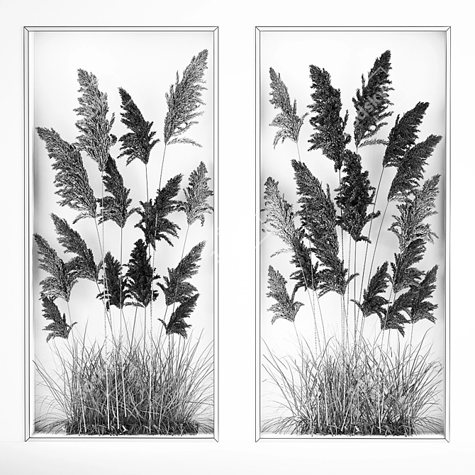 Nature-Inspired Eco Dry Flower Art 3D model image 6