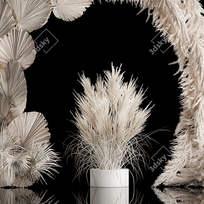 Pampas Palm Wedding Arch 3D model image 2