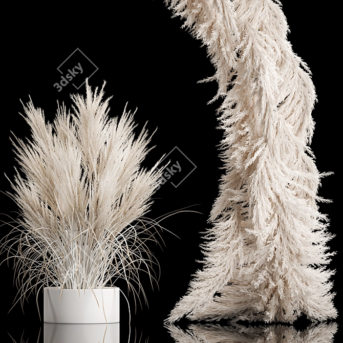 Pampas Palm Wedding Arch 3D model image 3