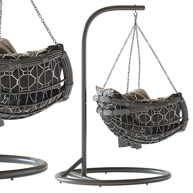 Vinotti Makadamia Hanging Swing Chair 3D model image 3