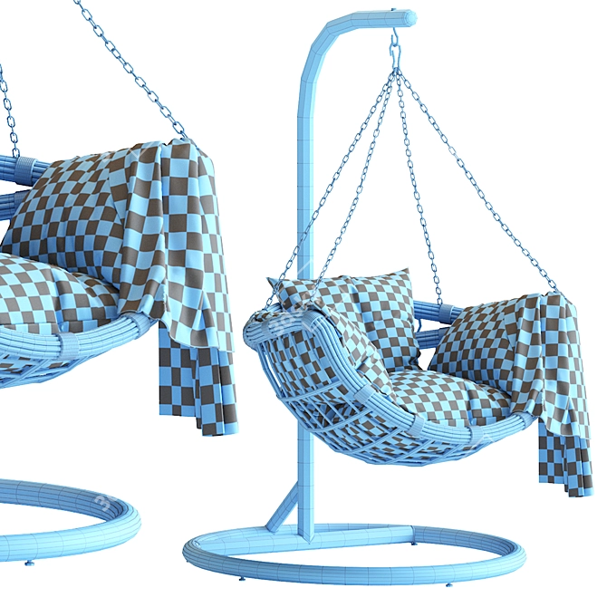 Vinotti Makadamia Hanging Swing Chair 3D model image 7