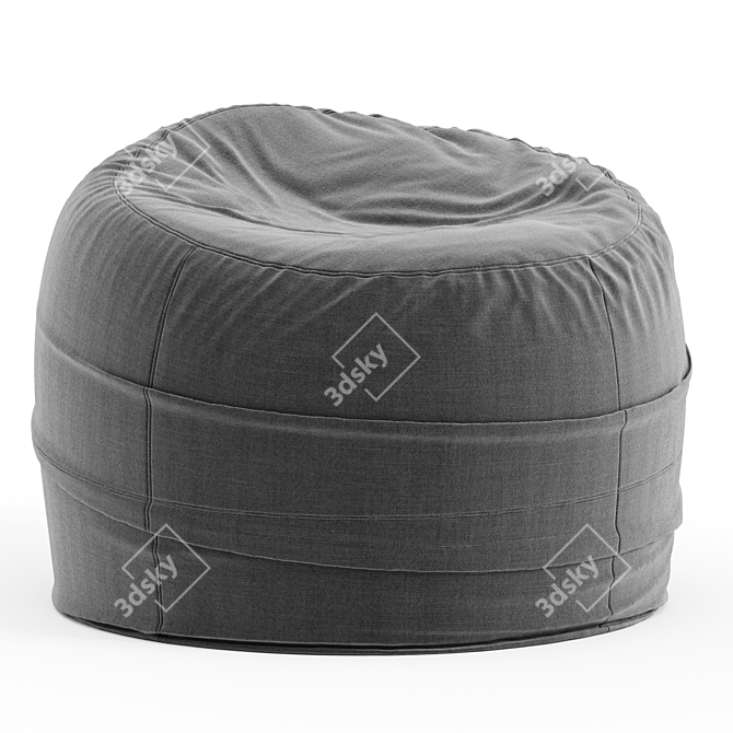 Puf Puko Fabric Anthracite Pouf 3D model image 1