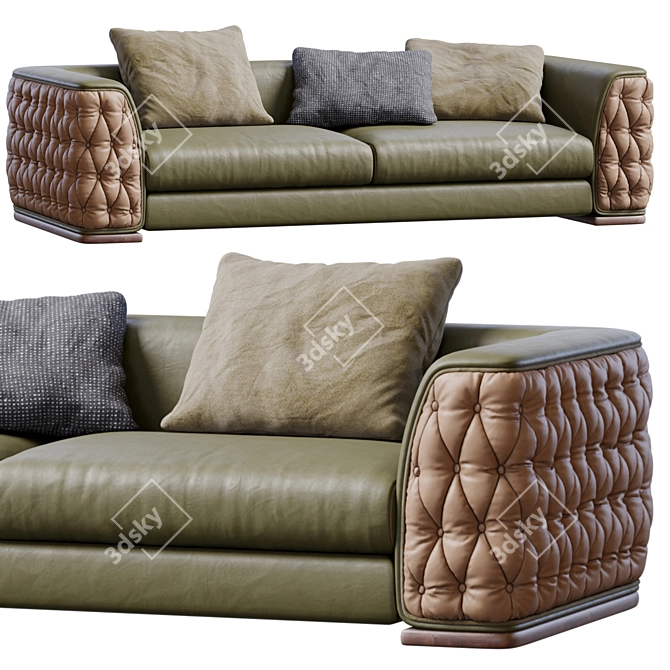 Modern Leather Sofa Plaza (2013) 3D model image 1