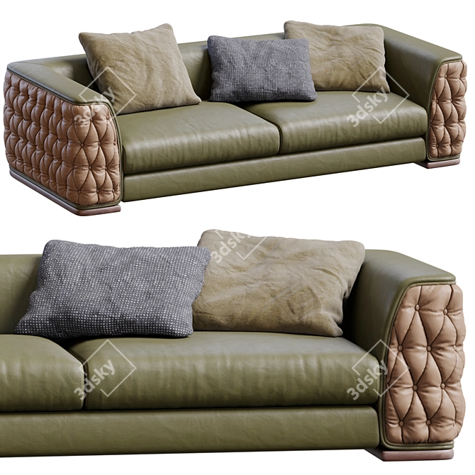 Modern Leather Sofa Plaza (2013) 3D model image 3