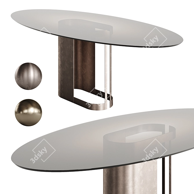 Modern Elegance: Swansea Dining Table 3D model image 1