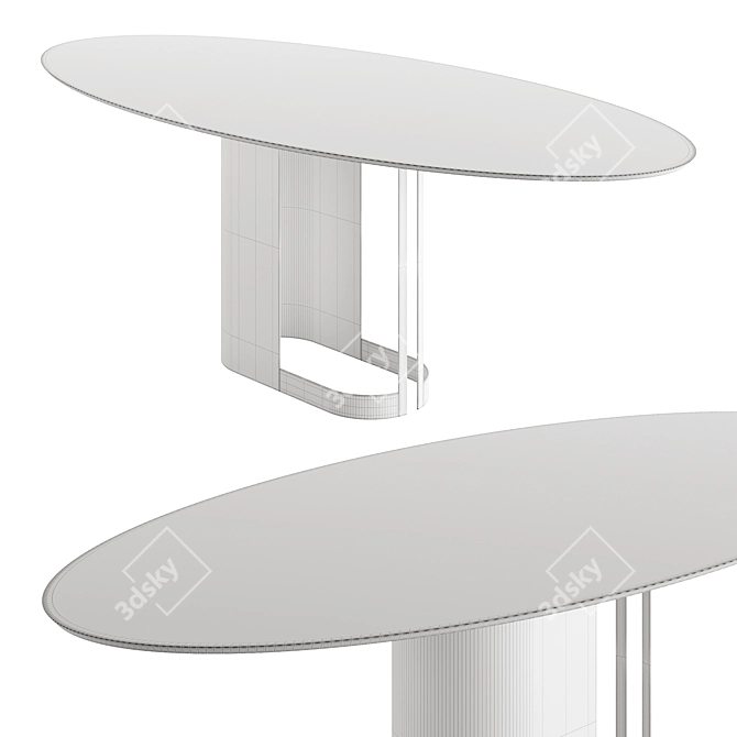 Modern Elegance: Swansea Dining Table 3D model image 3
