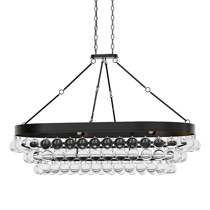 Luxury Balthazar Oval Chandelier 3D model image 1