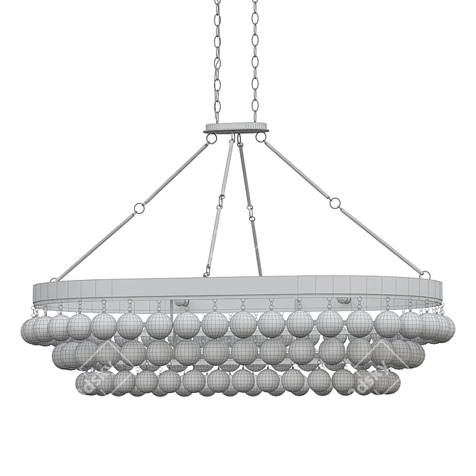 Luxury Balthazar Oval Chandelier 3D model image 2