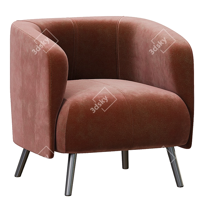 Modern Amalfi Armchair Design 3D model image 3