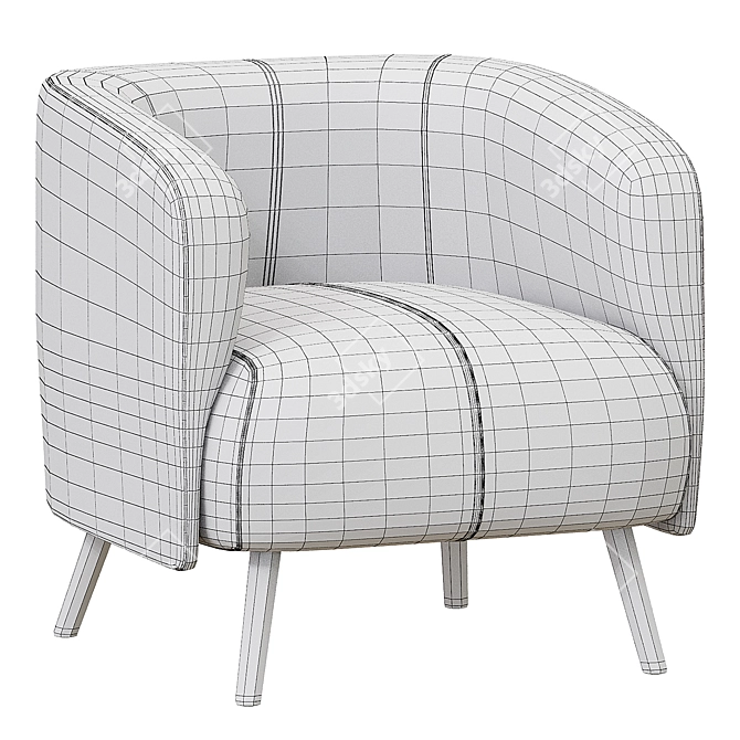 Modern Amalfi Armchair Design 3D model image 4