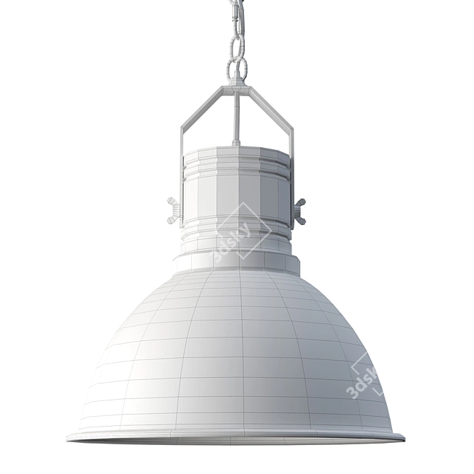 FRIEDA Gray Metal Pendant Light 3D model image 2