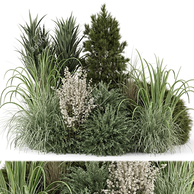 Bush Set 1027: Outdoor Plants 3D model image 1