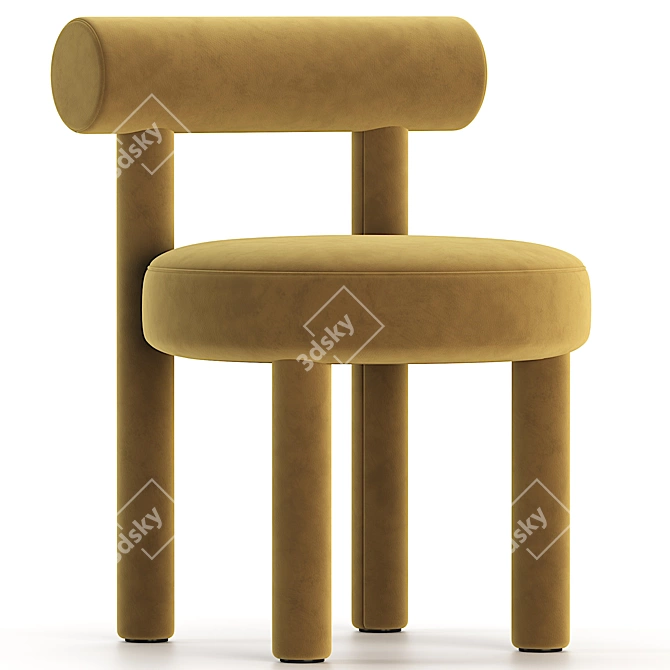 Modern Velvet Chair Gropius Model 3D model image 3
