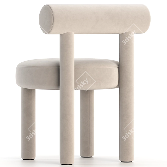 Modern Velvet Chair Gropius Model 3D model image 9