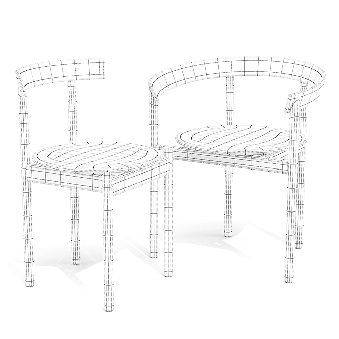 Herman Miller Comma Chairs Set 3D model image 3