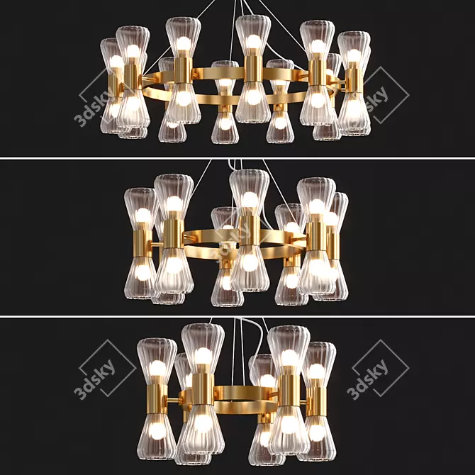 Elegant ST Luce DIORI Chandelier 3D model image 2