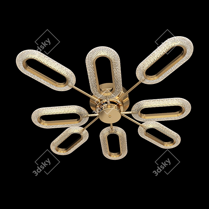 Ring LED Ceiling Light Fixture 3D model image 4