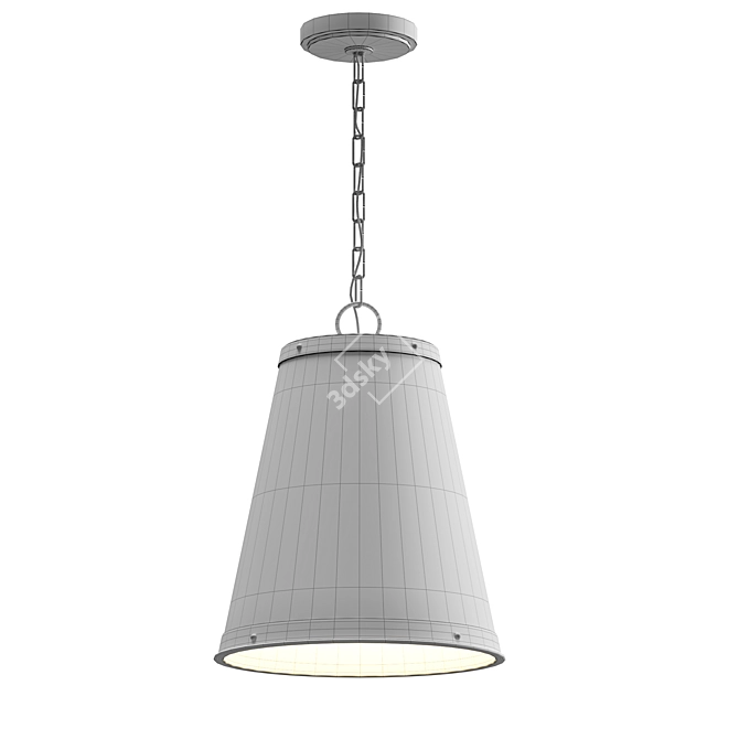 Black Brass Pendant Light 60W 3D model image 2