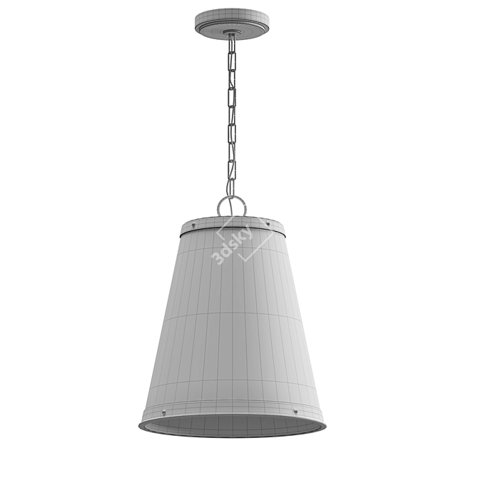 Black Brass Pendant Light 60W 3D model image 3