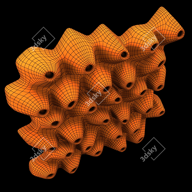Smooth Coral Panel 3D Model 3D model image 7
