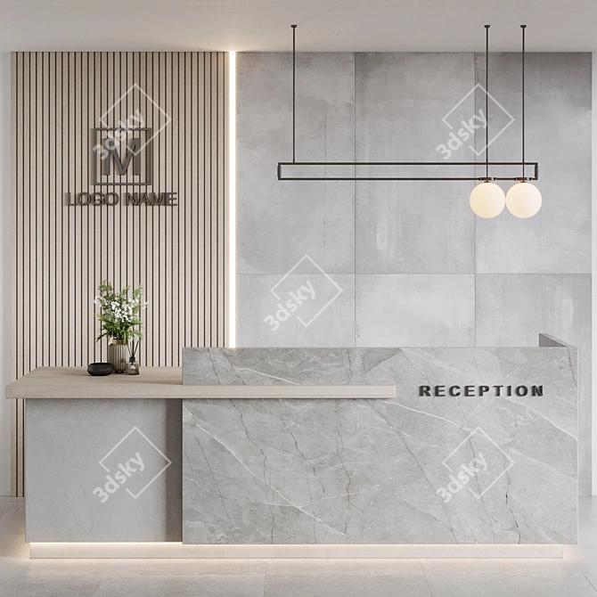 Modern Reception Design Model 3D model image 1