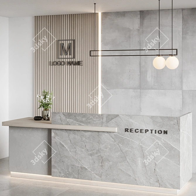 Modern Reception Design Model 3D model image 2