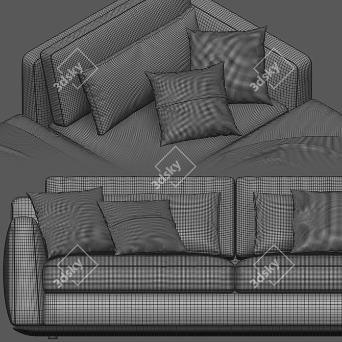 Modern Horm Ellington Sectional Chaise 3D model image 5