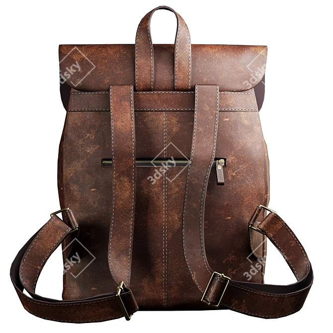 High-Quality Photorealistic Leather Bag 3D model image 3