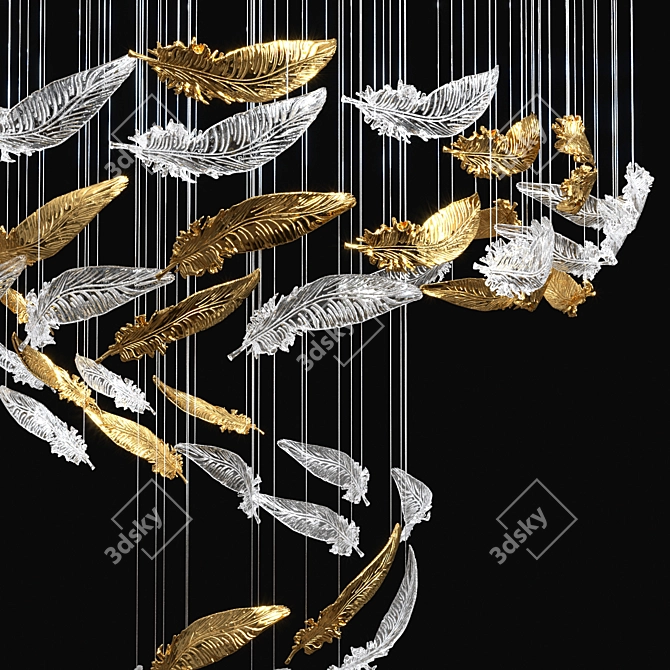 Ethereal Contour Chandelier 3D model image 5