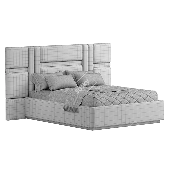 Modern Fenice Bed Furniture - 3D Model 3D model image 4