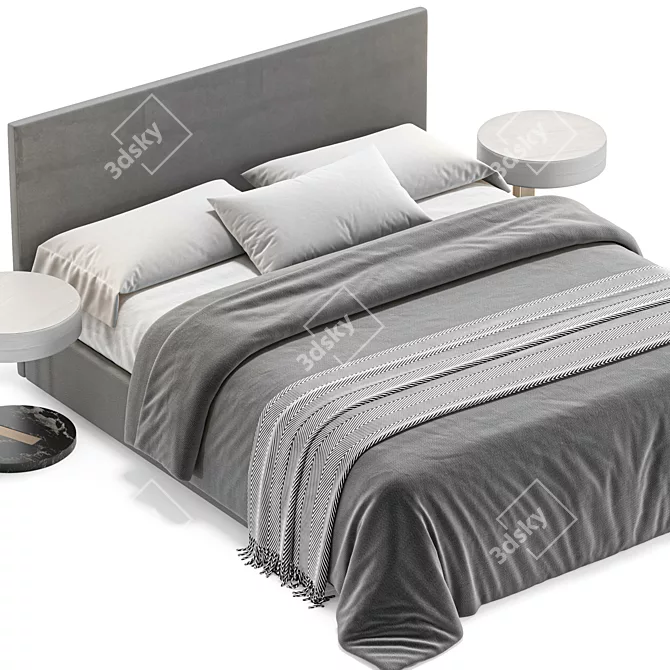 Luxury Bed S8 Evita 3D 3D model image 4