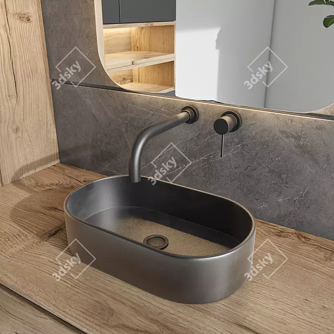 Versatile Bathroom Furniture Set 70 3D model image 3