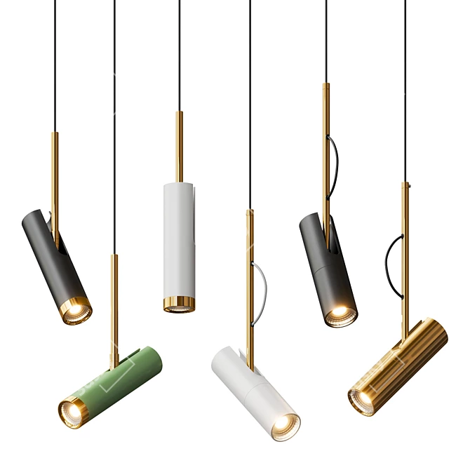 Sleek Pendant Lamp Collection 3D model image 1