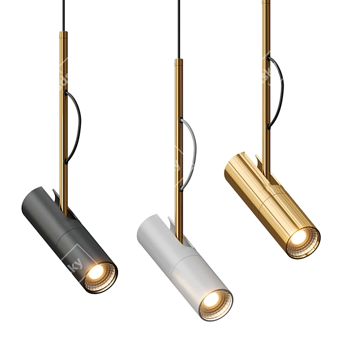 Sleek Pendant Lamp Collection 3D model image 3