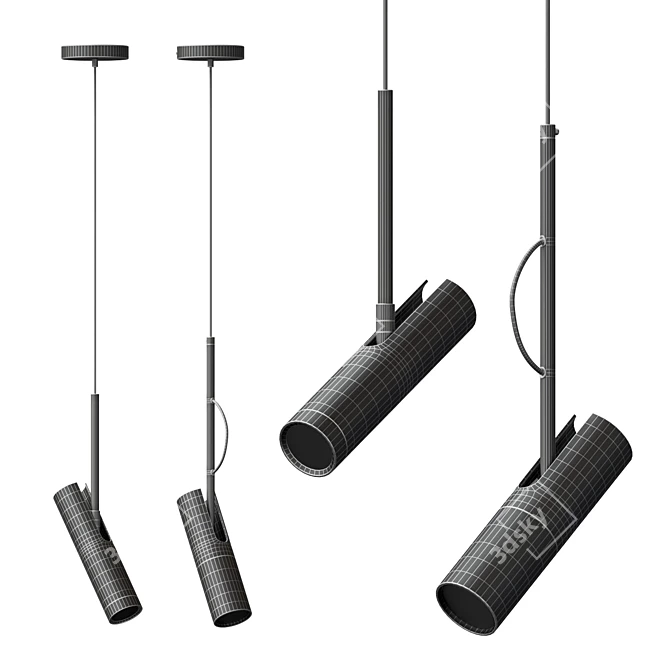 Sleek Pendant Lamp Collection 3D model image 4