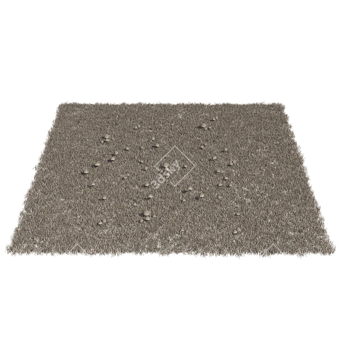 Detailed Grass & Mushroom Lawn 3D 3D model image 5
