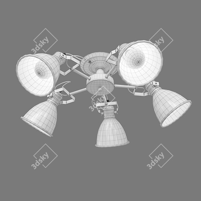 Eurosvet Denley Ceiling Light 3D model image 2