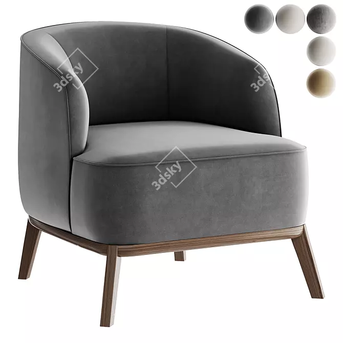 Modern and Stylish Megan Armchair 3D model image 2