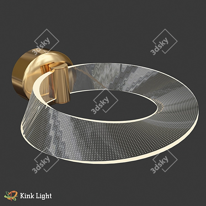  Golden LED Room Wall Lamp 3D model image 1