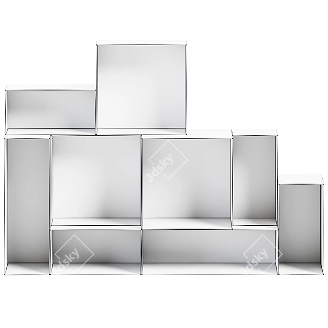 Eco-friendly Modular Bookcase Furniture 3D model image 3
