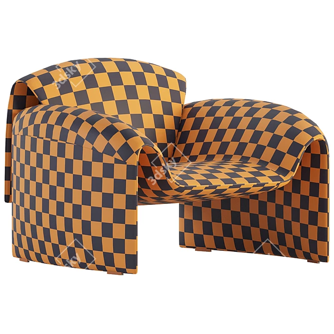 Elegant Le Club Armchair Design 3D model image 7