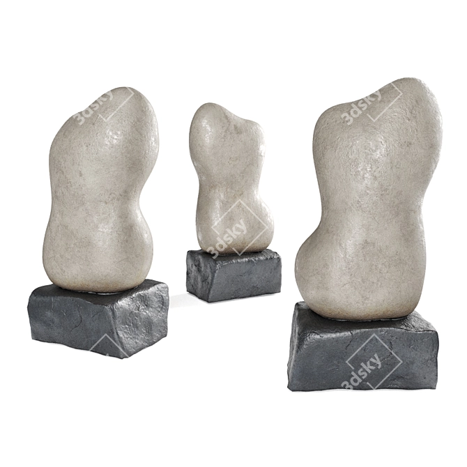 Title: Amorph Metal Plaster Figure 3D model image 3